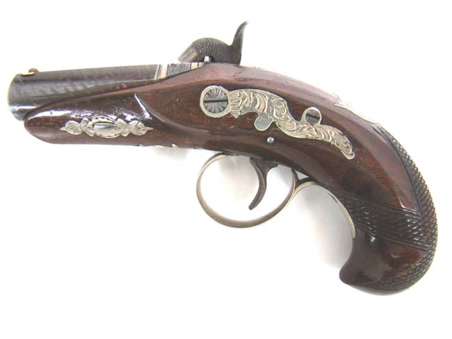 An EXCELLENT near mint condition Silver Banded and Engraved Philadelphia Pocket Derringer circa 1845 to 1871. — image 2